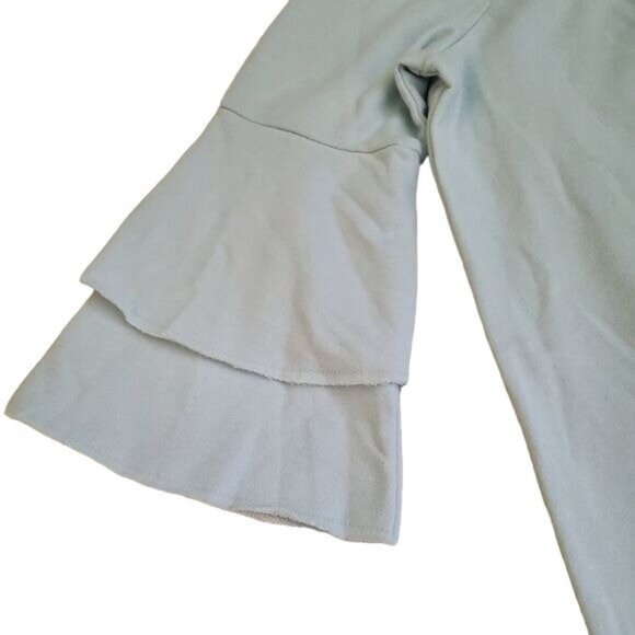 Juicy by Juicy Couture womens shirt dress Boulevard light Blue Ruffle Sleeve new - Picture 7 of 13